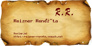 Reizner Renáta névjegykártya